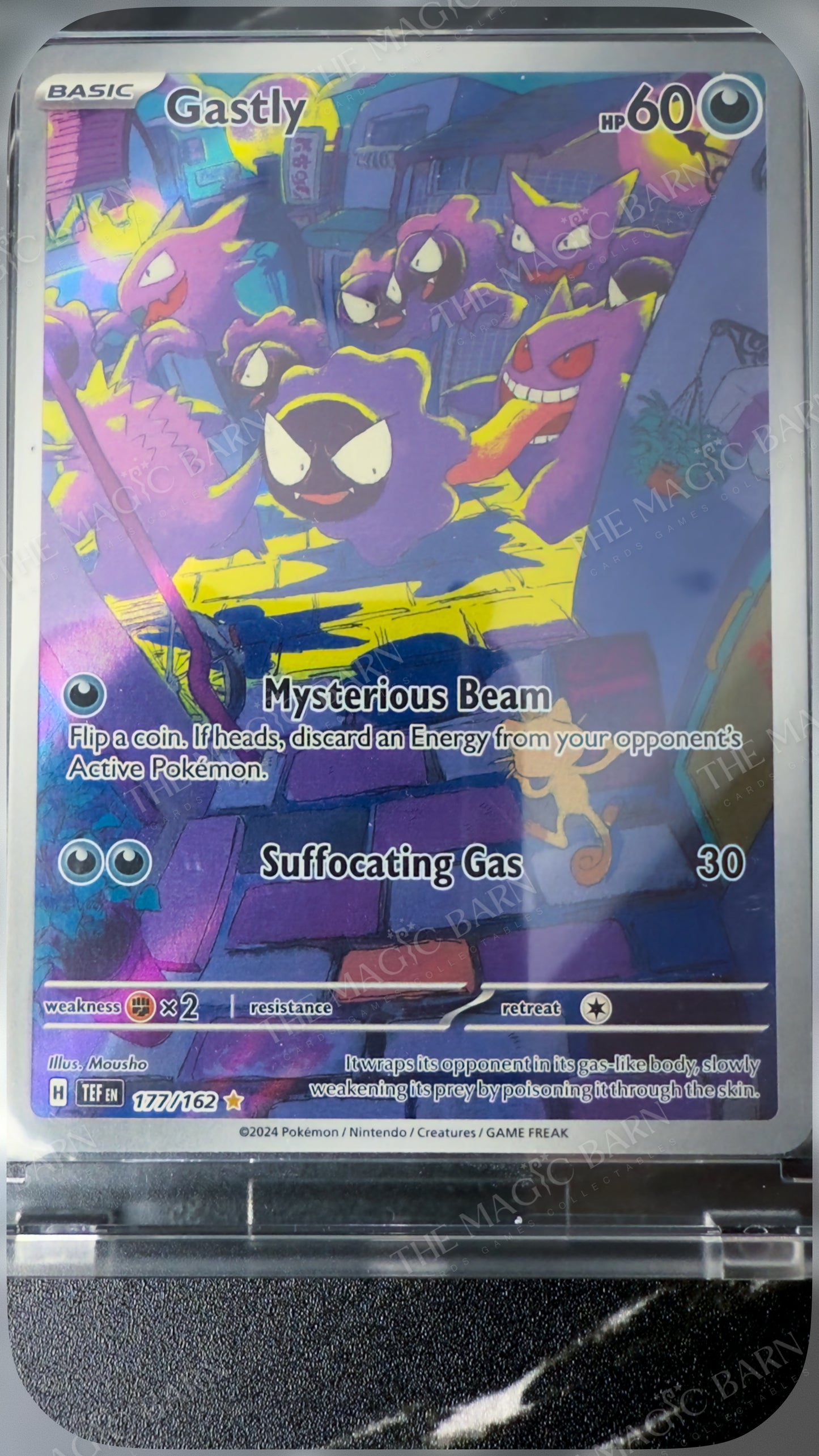 Pokémon – Gastly (Foil, Full Art, Illustration Rare, Scarlet & Violet: Temporal Forces, #177, Near Mint)